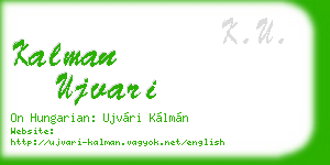 kalman ujvari business card
