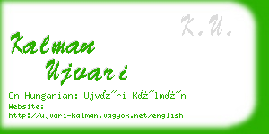 kalman ujvari business card